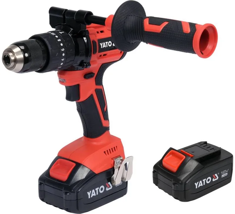 YT-82791, Boormachine met pistoolgreep, Zonder sleutel, Borstelloos, III, IP20, Zwart, Rood de Yato – image du produit