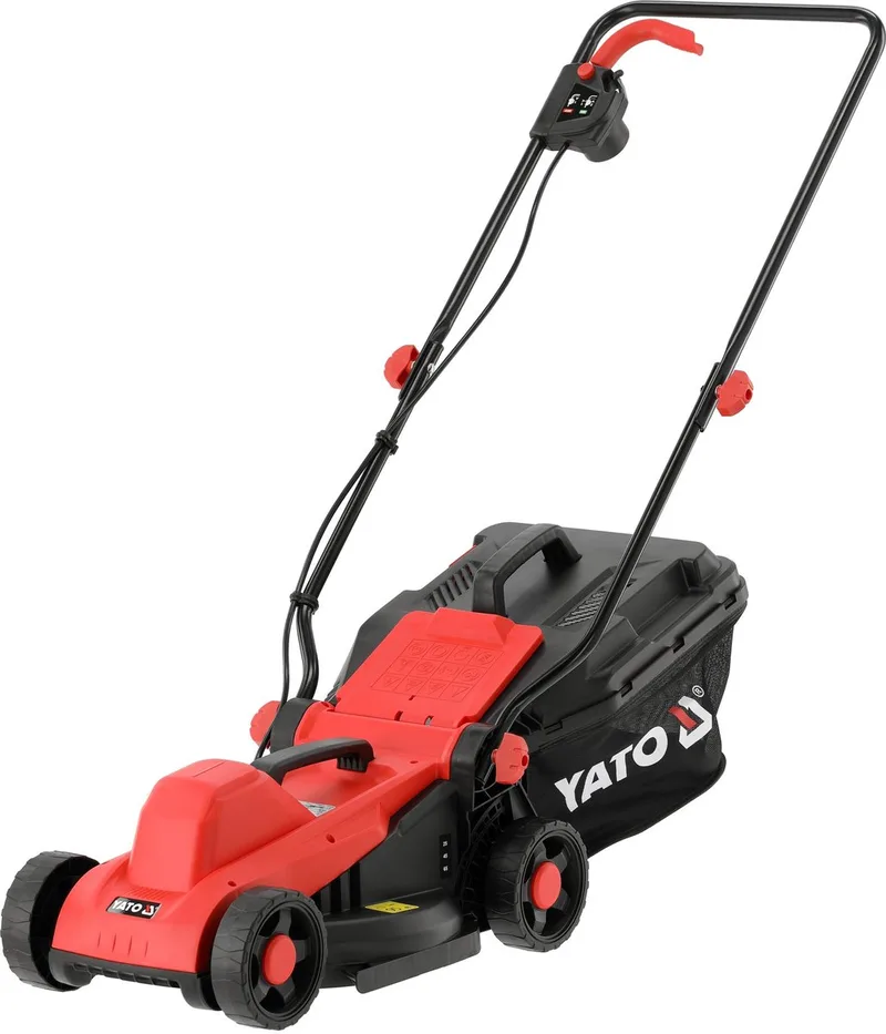 YT-851990 Elektrische Grasmaaier – 1300W – Maaibreedte 33 cm – 30L Grasopvangbak – Lichtgewicht Cirkelmaaier voor Gazons tot 400 m² de Yato – image du produit
