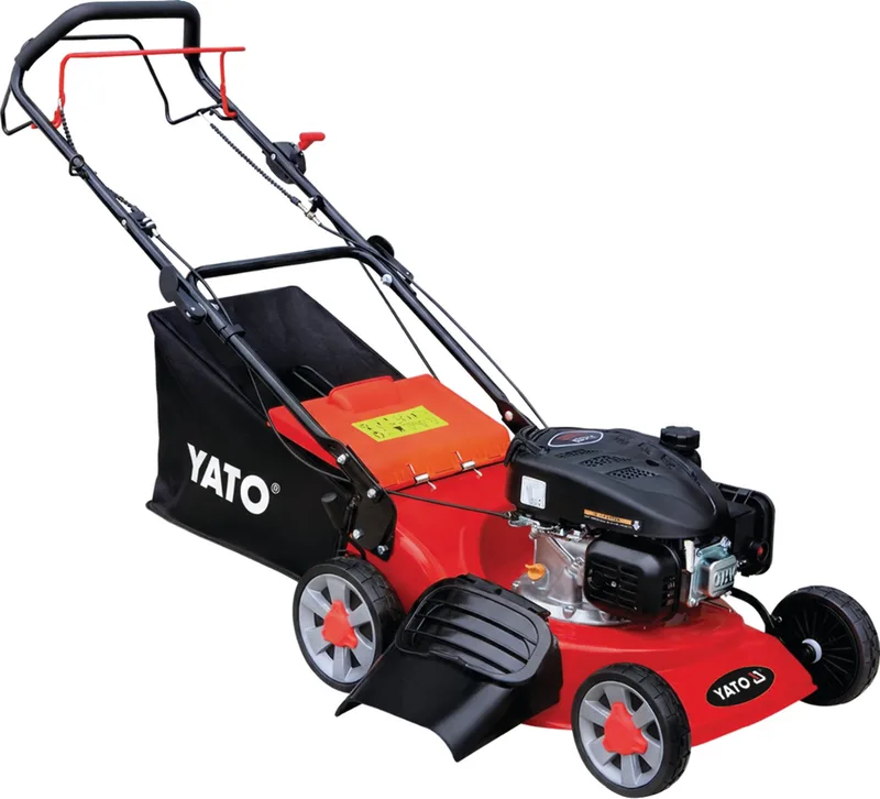 YT-85503 Benzine Cirkelmaaier Zelftrekkend 46 cm - Loncin 139 cc (2.4 kW / 3.25 PK) - 4-in-1 Grasmaaier met Mulching - 60L Opvangzak - 8 Maaihoogtes - Stalen Dek von Yato – Produktbild