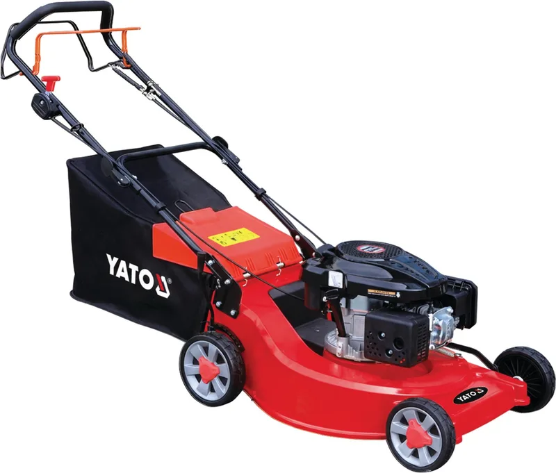 YT-85508 Zelfrijdende Benzine Grasmaaier 196 cc Loncin Motor - Aluminium Maaidek (56 cm) - Met Mulchfunctie & Wielaandrijving - 8-traps Maaihoogte (20-80 mm) - Benzine Grasmaaier voor Grote Gazons de Yato – image du produit