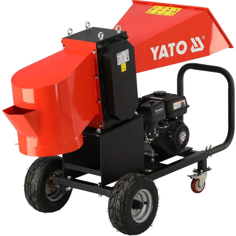 YT-86161 Professionele Benzine Hakselaar – 6.5 PK Loncin Motor – Max. 80 mm Takken – Houtversnipperaar met 6 Messen en Luchtbanden – Capaciteit 4 m³/u de Yato – image du produit