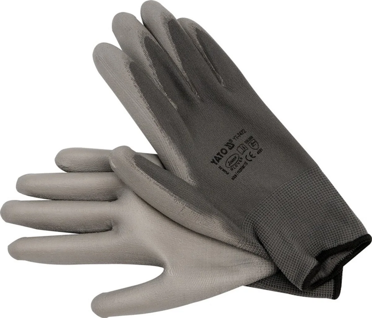 YT Serie - Werkhandschoenen - Nylon - Met Polyurethaan Coating by Yato, Grey – product image