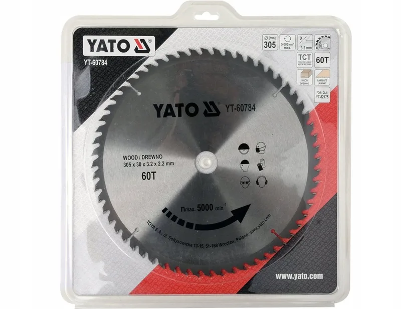 Zaagblad Hout 305x60T x 30mm Hardmetalen Zaagblad de Yato – image du produit