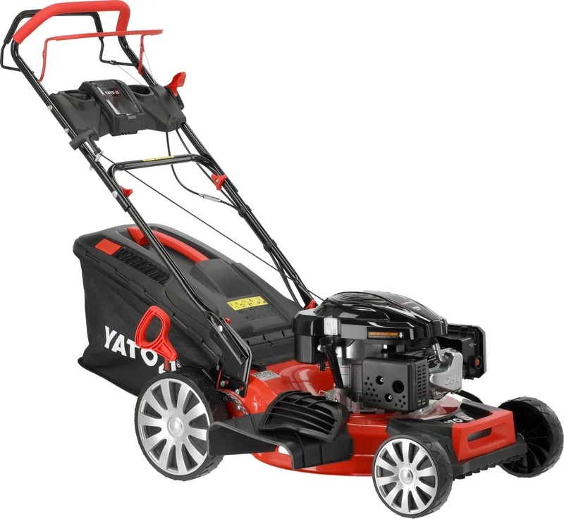 Zelfrijdende Benzine Grasmaaier - Loncin 196cc / 3.5 kW - Maaibreedte 53 cm - 4-in-1 - Opvangbak 62L - Met Snelheidsregeling de Yato – image du produit