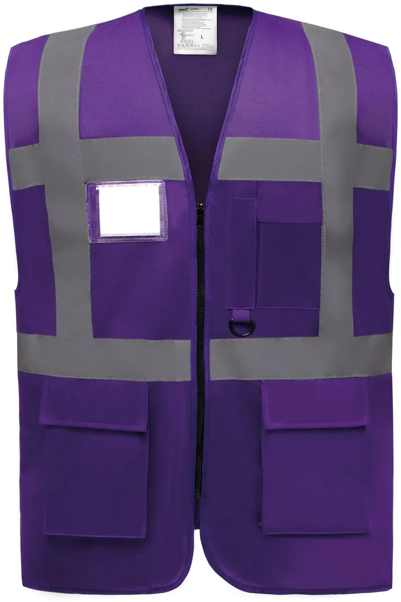 Fluo Executive Waistcoat - Purple fra Yoko, Lilla, M – produktbillede
