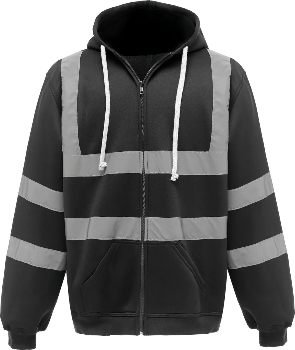 Full Zip Hooded Sweatshirt YHVK07 - Black von Yoko, Schwarz, XXL – Produktbild