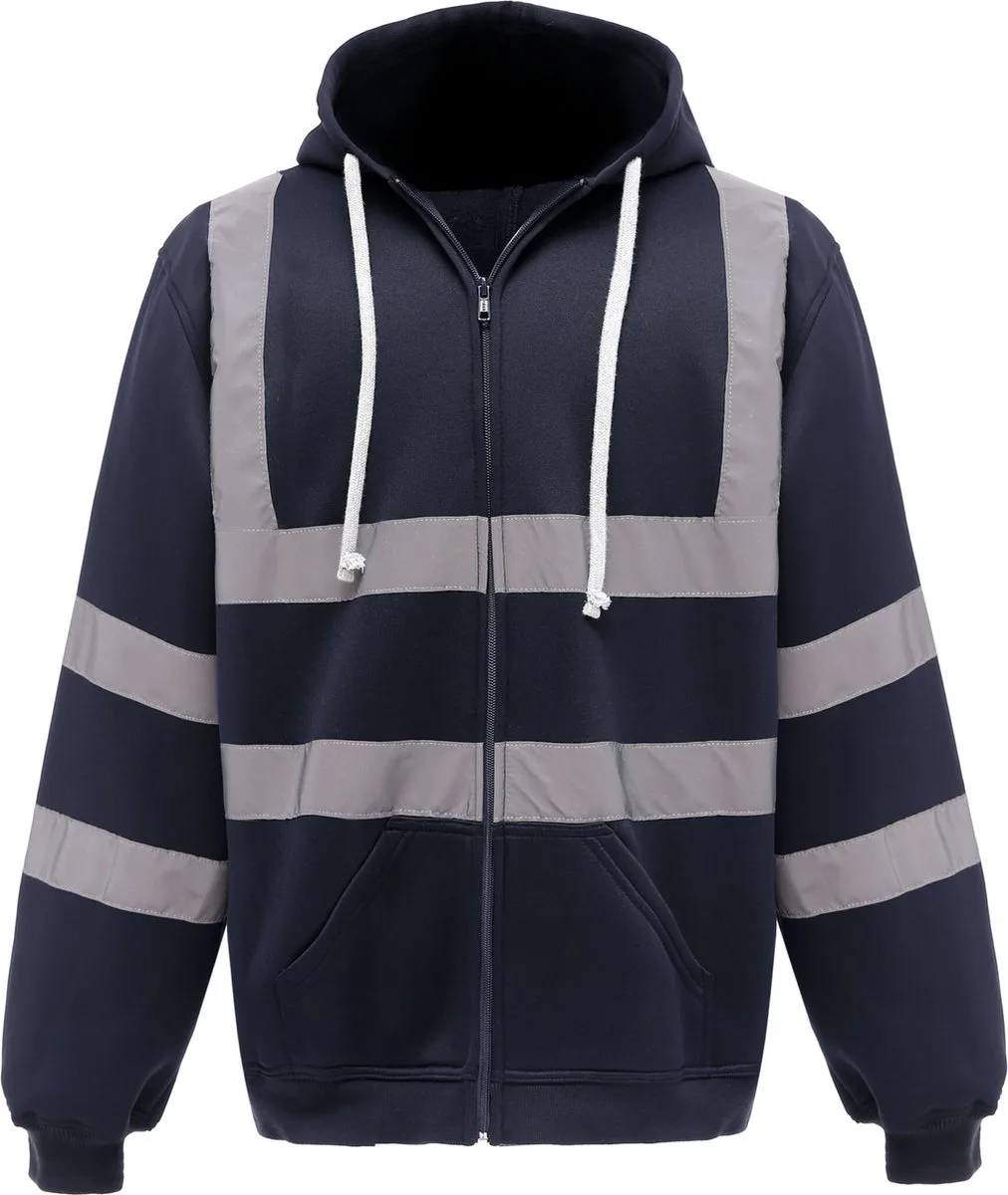 Full Zip Hooded Sweatshirt YHVK07 - Navy by Yoko, Dark blue, XXL – product image