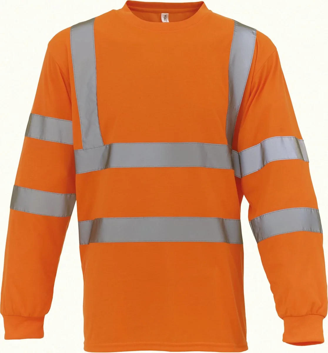 Hi-Vis long-sleeved T-shirt YHVJ420 - Hi Vis Orange von Yoko, Hi Vis Orange, 3XL – Produktbild