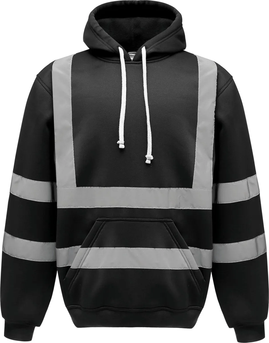 Hi-Vis pullover hoodie YHVK05 - Black de Yoko, Noir, 3XL – image du produit