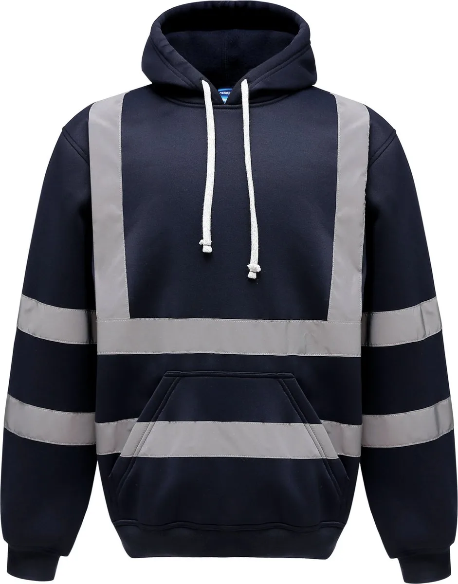 Hi-Vis pullover hoodie YHVK05 - Navy von Yoko, Dunkelblau, S – Produktbild