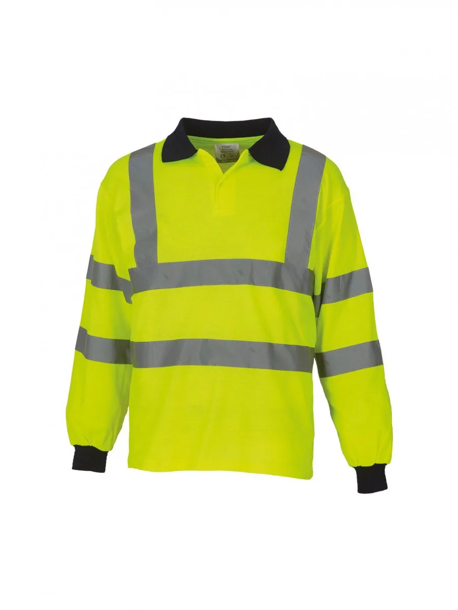 RWS polo met lange mouwen 4XL von Yoko, Gelb – Produktbild