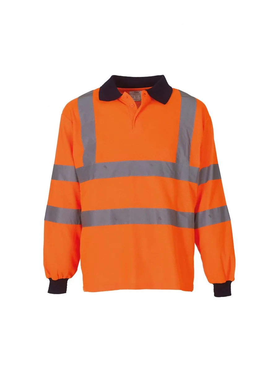 RWS polo met lange mouwen 4XL von Yoko, Orange – Produktbild