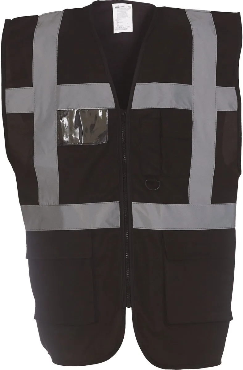 Signalisatie multifunctioneel executive vest YHVW801 - Black fra Yoko, Sort, S – produktbillede