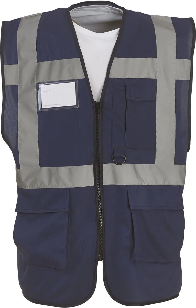 Signalisatie multifunctioneel executive vest YHVW801 - Navy de Yoko, Bleu foncé, S – image du produit