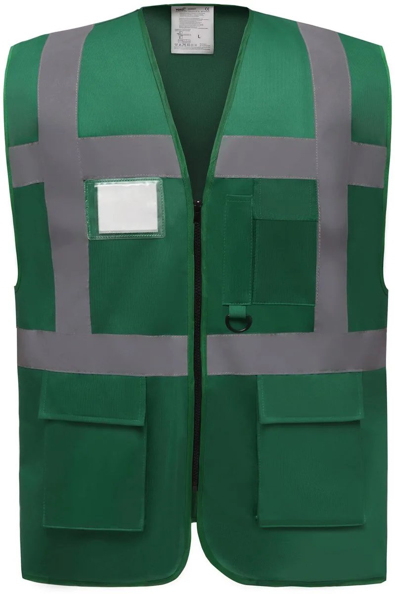 Signalisatie multifunctioneel executive vest YHVW801 - Paramedic green von Yoko, Paramedic green, S – Produktbild
