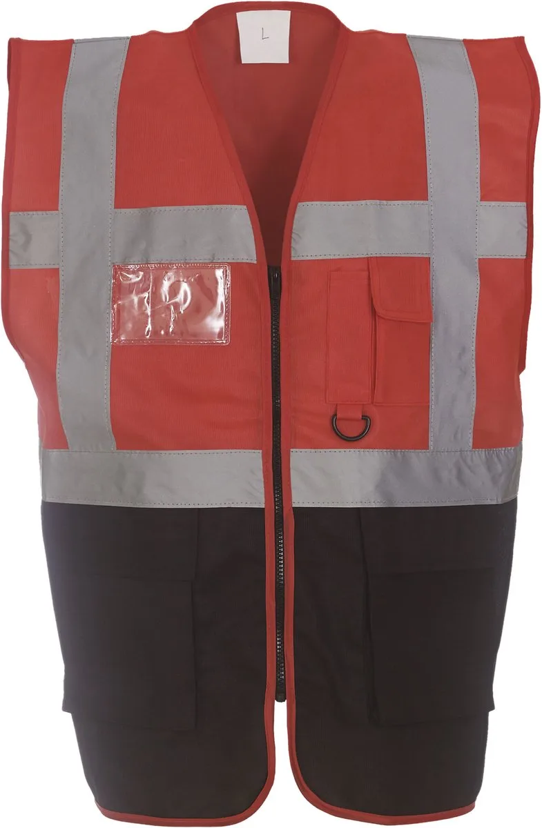 Signalisatie multifunctioneel executive vest YHVW801 - Red / Black by Yoko, Red, Black, S – product image