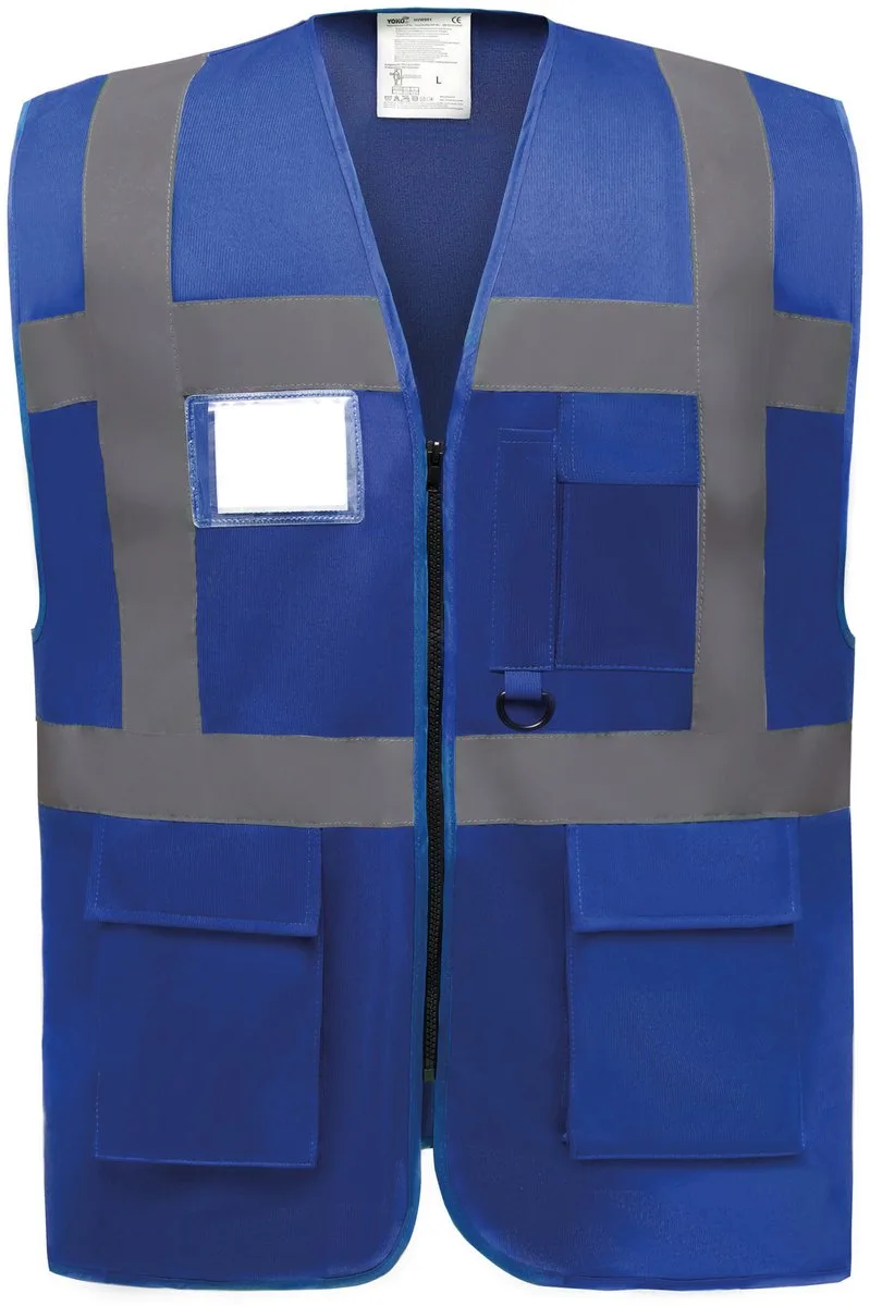 Signalisatie multifunctioneel executive vest YHVW801 - Royal Blue de Yoko, Royal Blue, S – image du produit