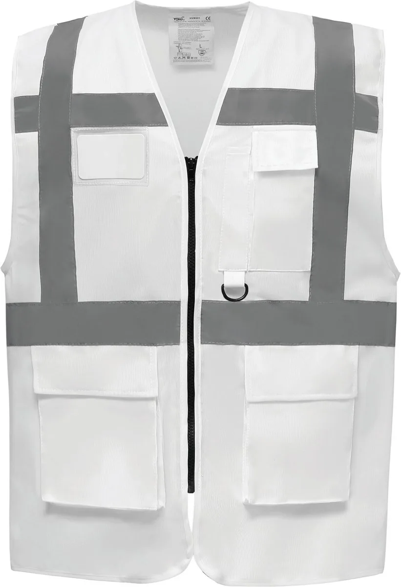 Signalisatie multifunctioneel executive vest YHVW801 - White von Yoko, Weiß, S – Produktbild