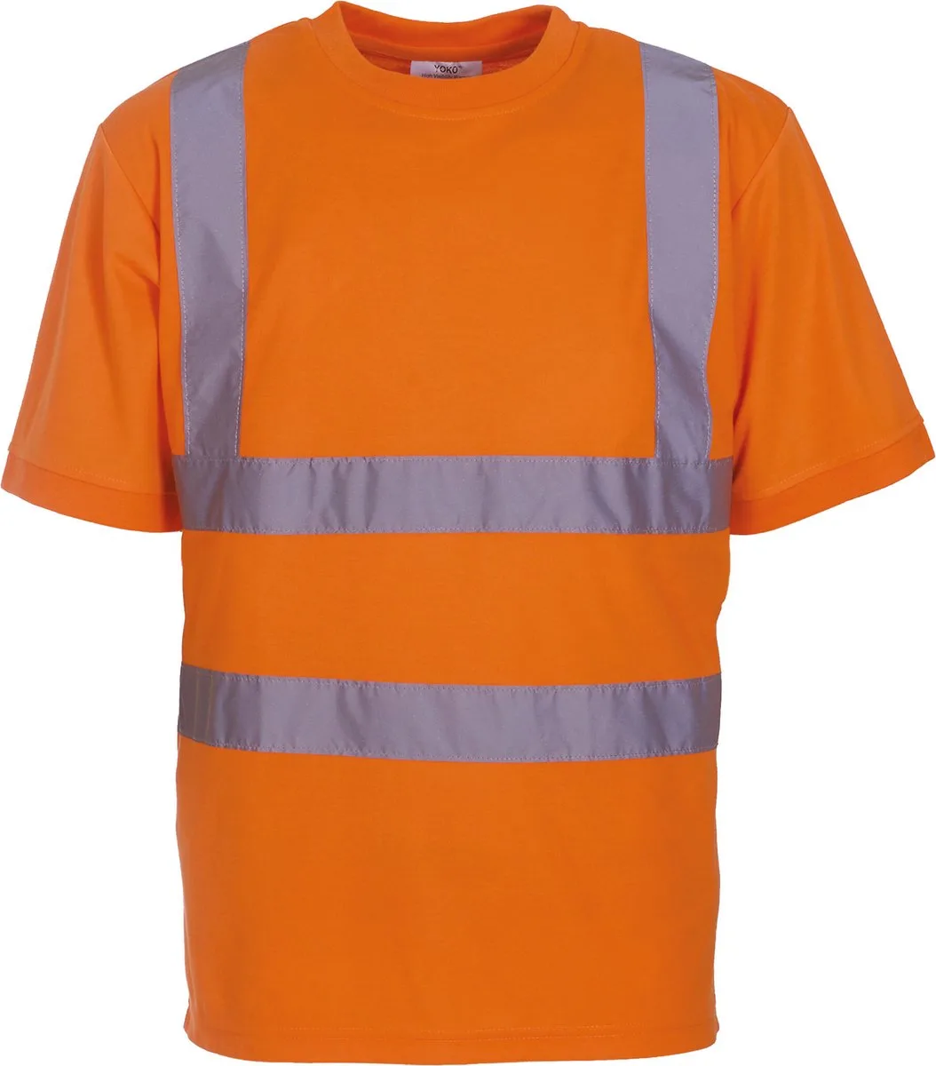 Signalisatie T-shirt met korte mouwen YHVJ410 - Hi Vis Orange van Yoko, Hi Vis Orange, S – productafbeelding