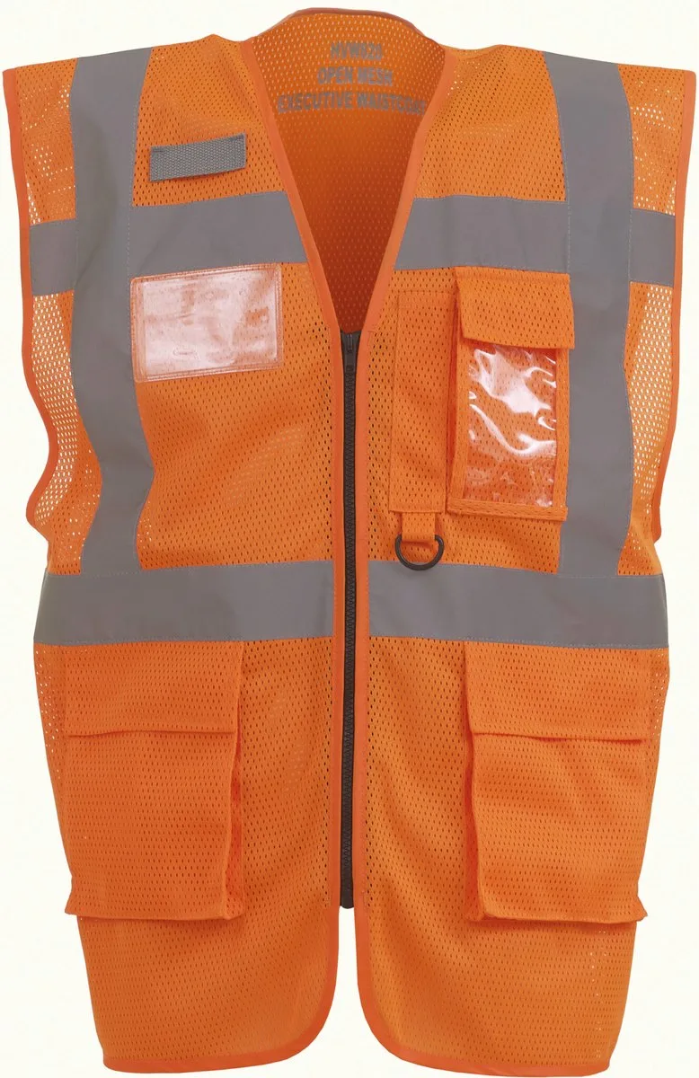 Top Cool -hoge zichtbaarheid vest YHVW820 - Hi Vis Orange de Yoko, Hi Vis Orange, M – image du produit