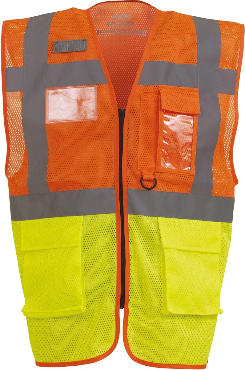 Top Cool -hoge zichtbaarheid vest YHVW820 - Hi Vis Orange / Hi Vis Yellow by Yoko, Hi Vis Orange, Hi Vis Yellow, S – product image