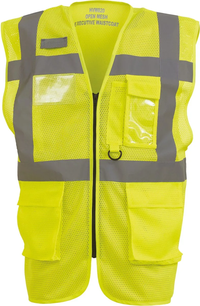 Top Cool -hoge zichtbaarheid vest YHVW820 - Hi Vis Yellow de Yoko, Hi Vis Yellow, S – image du produit