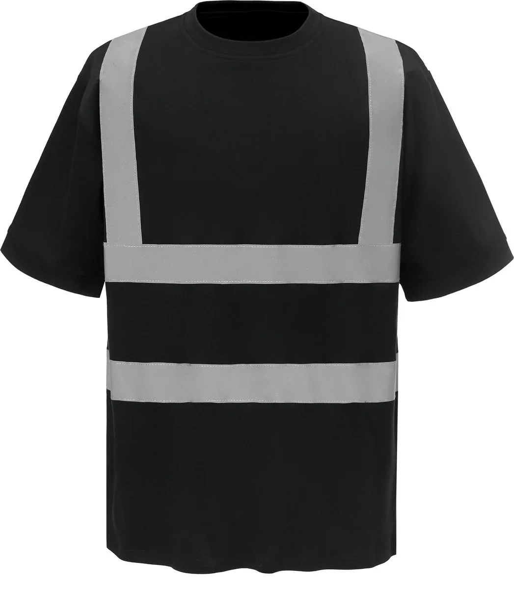 Two Band & Brace Hi-Vis T-Shirt - Black de Yoko, Noir, M – image du produit